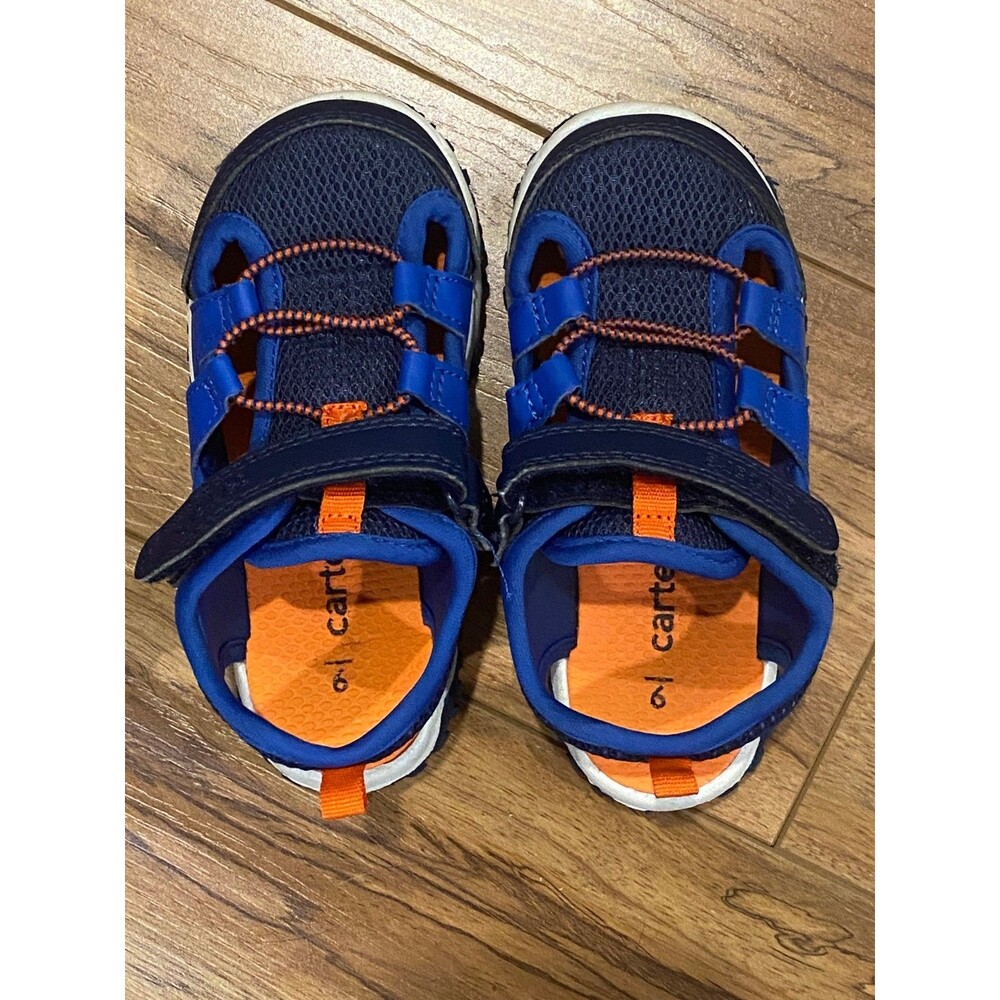 Toddler Boy's size 9 Water Shoes Sandals Carter's Blue & Orange